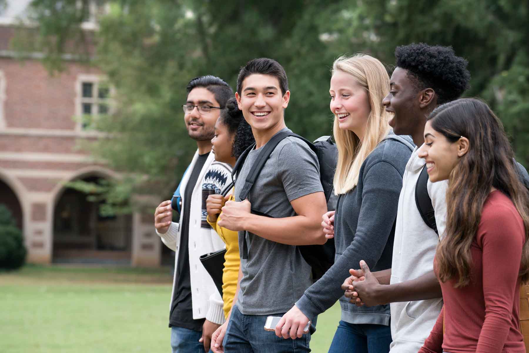 Group of college students