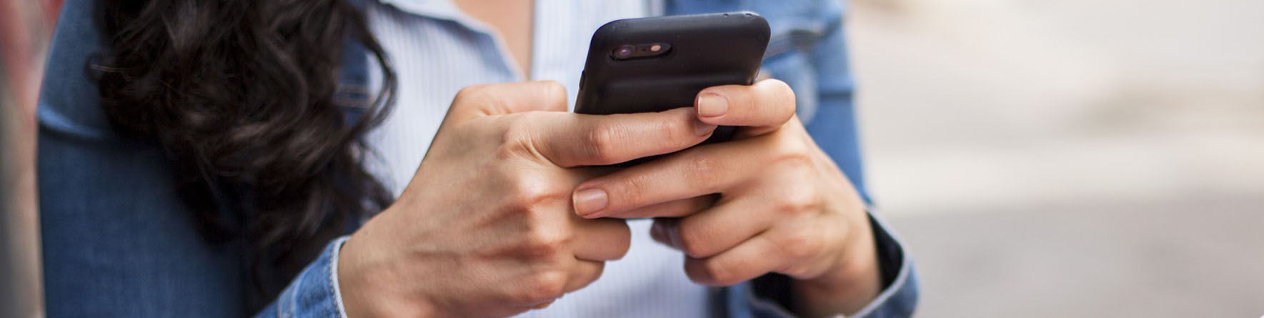 Woman using her phone