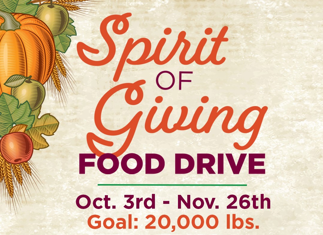 American Heritage Spirit of Giving Food Drive from October 3 through November 26